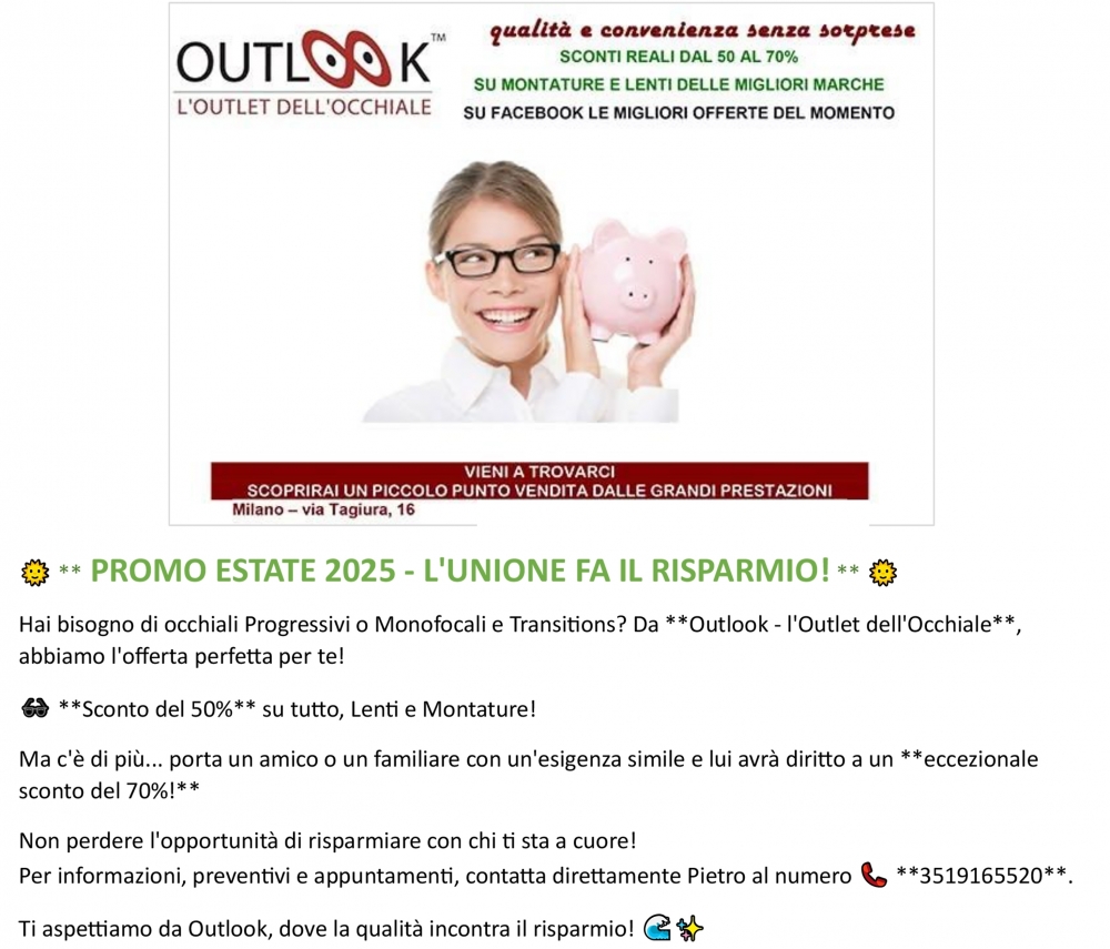 aggiornamenti in corso - - - - - - - - - - - - - - - grazie per la vostra visita - outlook-outlet dell'occhiale